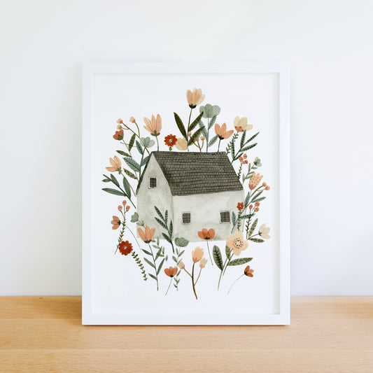 Floral Cottage Giclée print