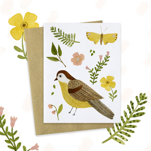 Nature Finds Greeting Card - Yellow Bird
