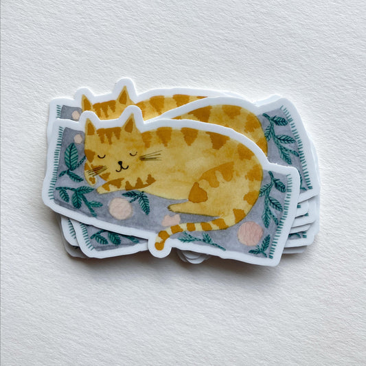 Sleepy Cat Sticker