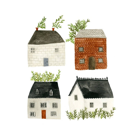 Four Houses Giclée print
