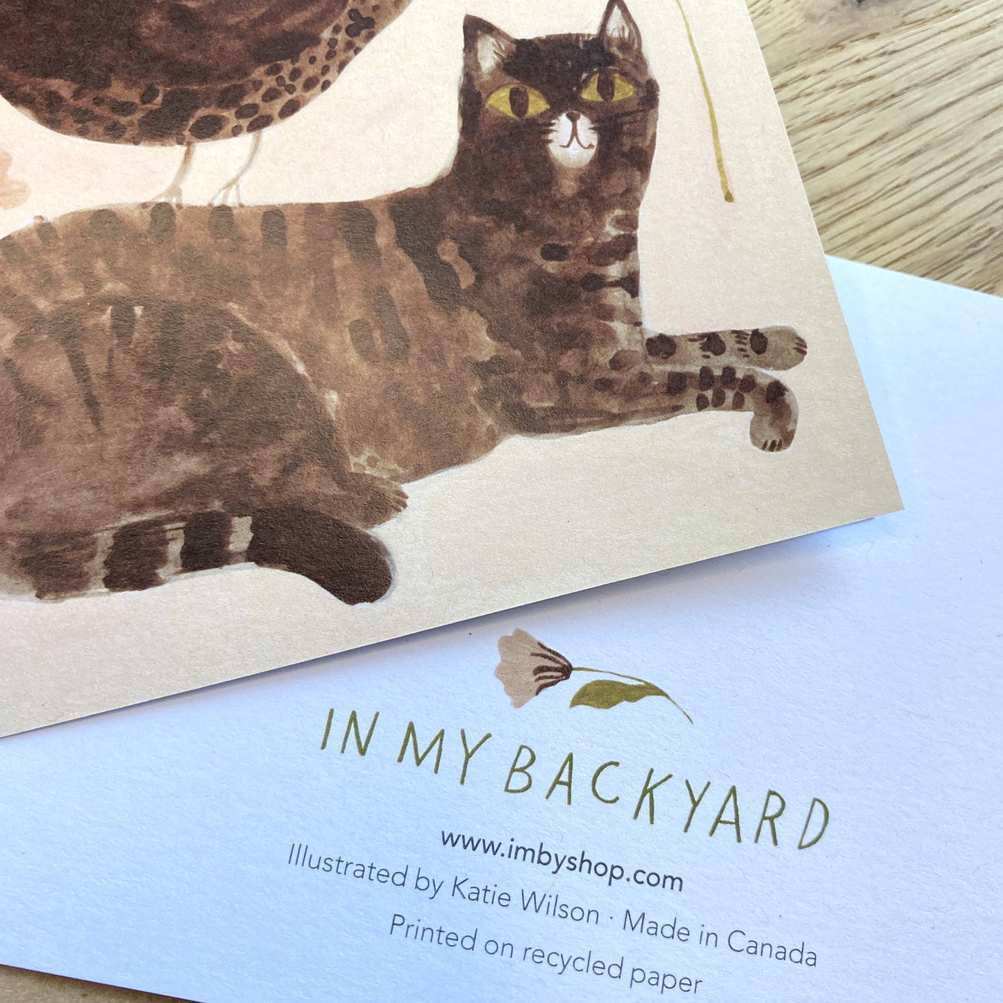 Cat and Bird Friendship Greeting Card