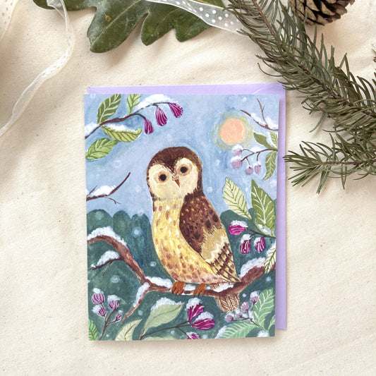 Winter Owl Greeting Card