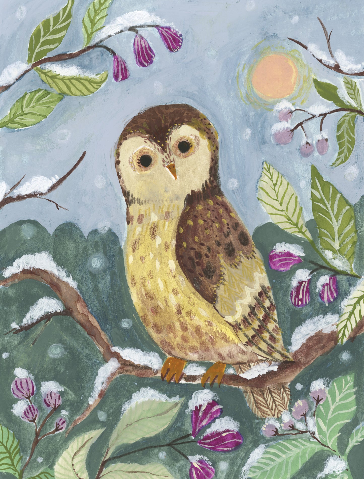 Winter Owl Greeting Card