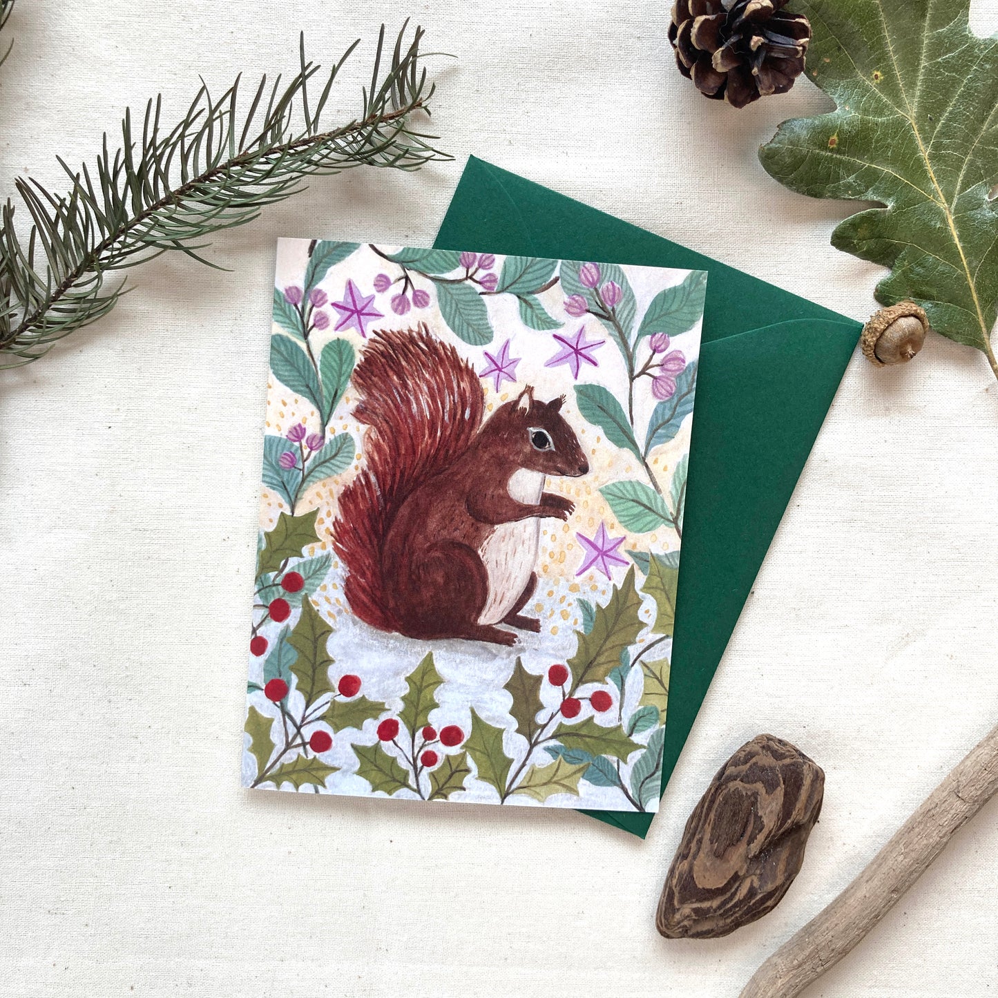 Christmas Squirrel Greeting Card