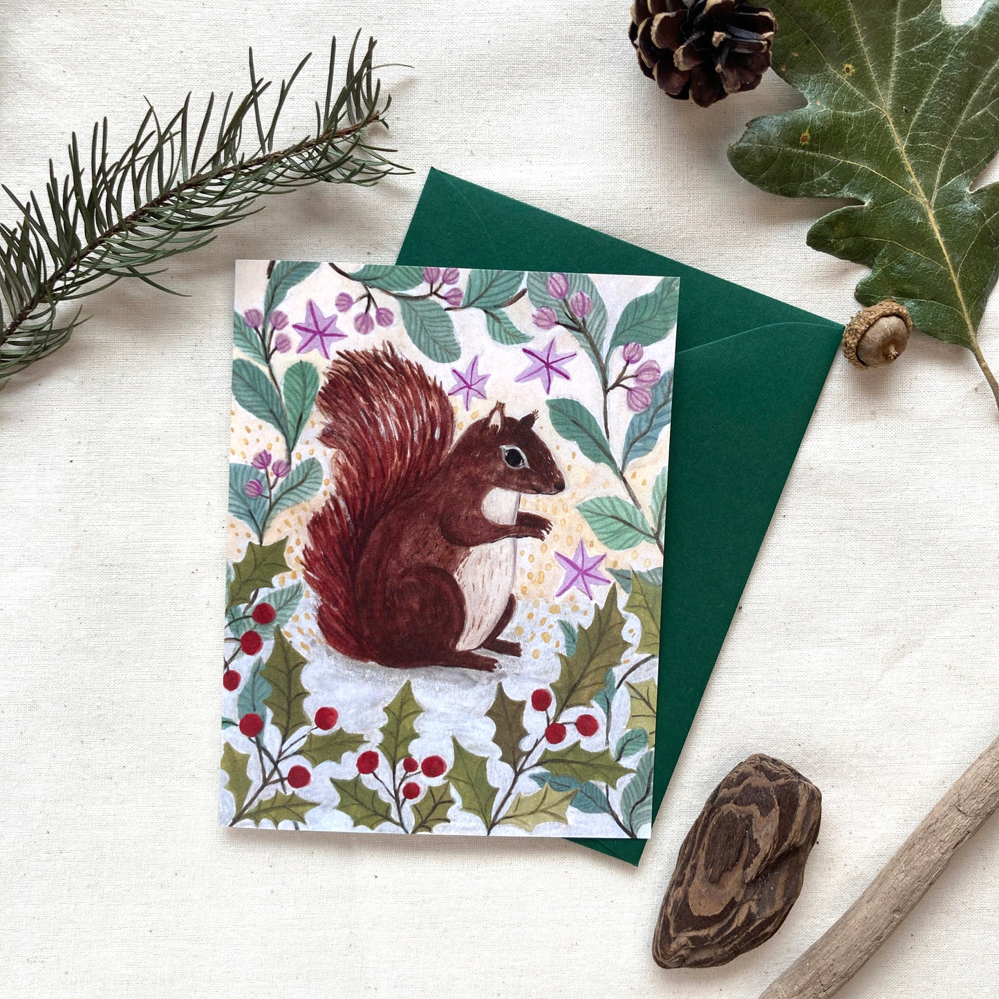 Christmas Squirrel Greeting Card