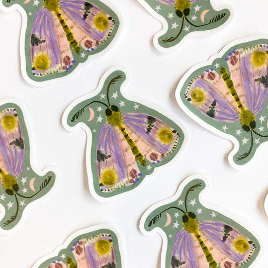 Midnight Moth Matte Vinyl Sticker