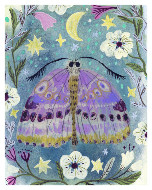 Purple Moth Art Print
