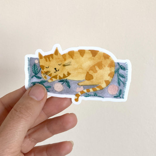 Sleepy Cat Sticker