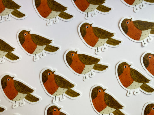 Charming Red Robin Sticker
