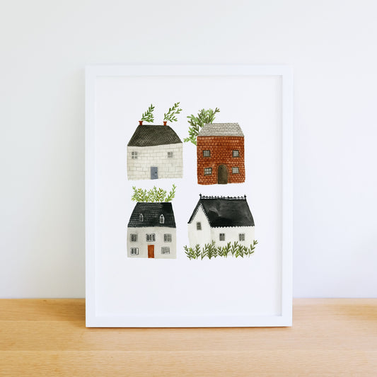 Four Houses Giclée print
