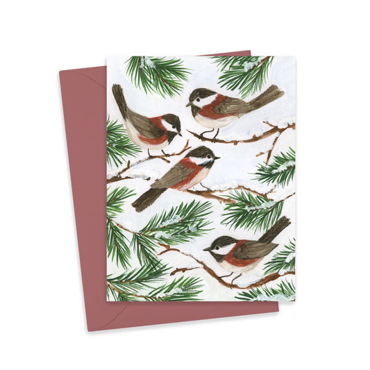 Chickadees Greeting Card
