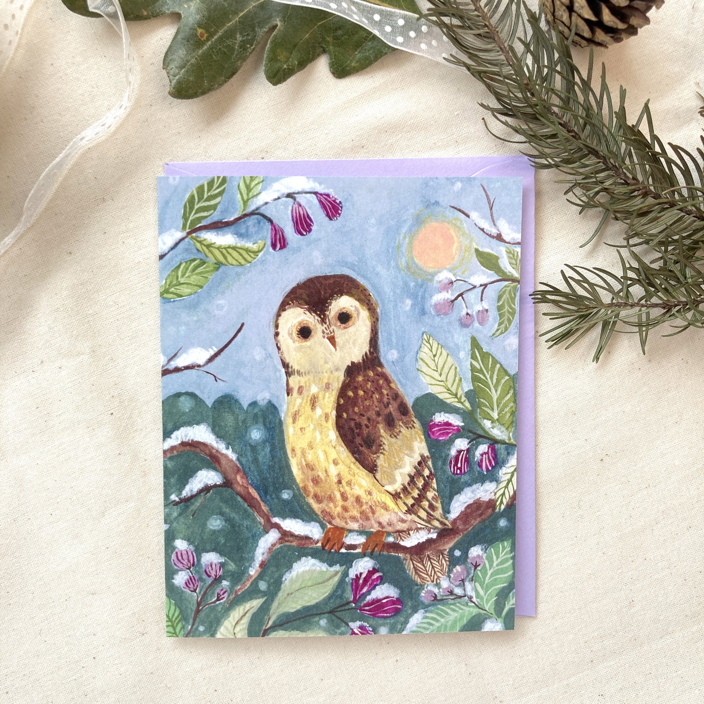 Winter Owl Greeting Card