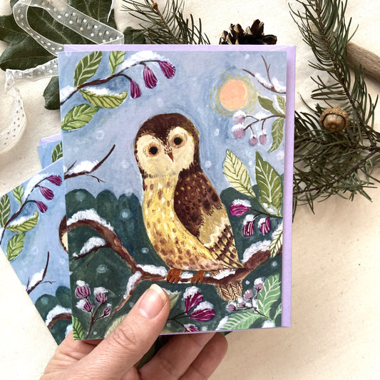 Winter Owl Greeting Card