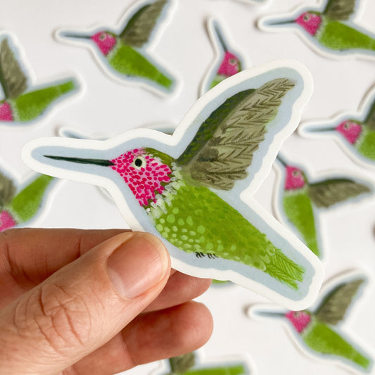 Hummingbird Matte Vinyl Sticker