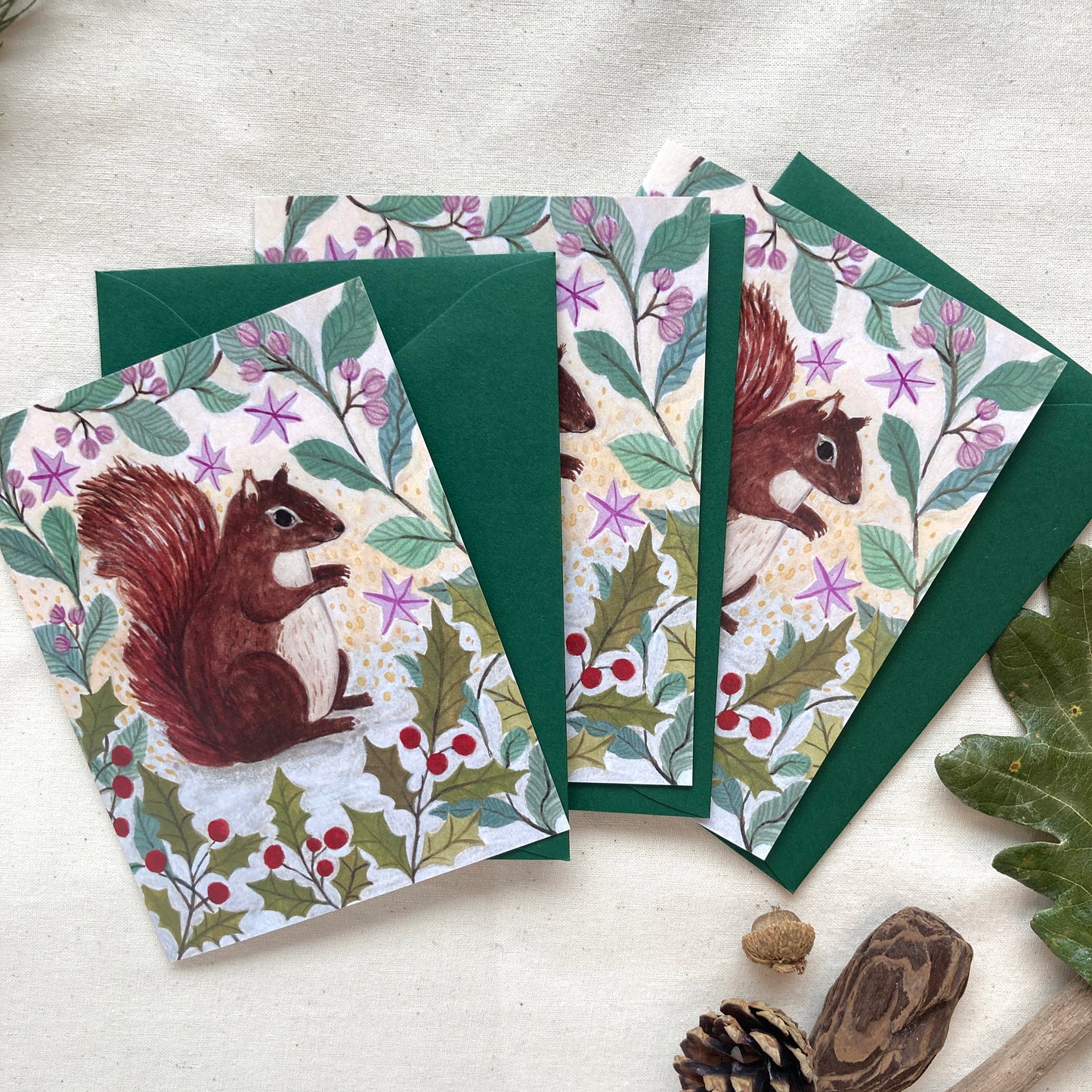Christmas Squirrel Greeting Card