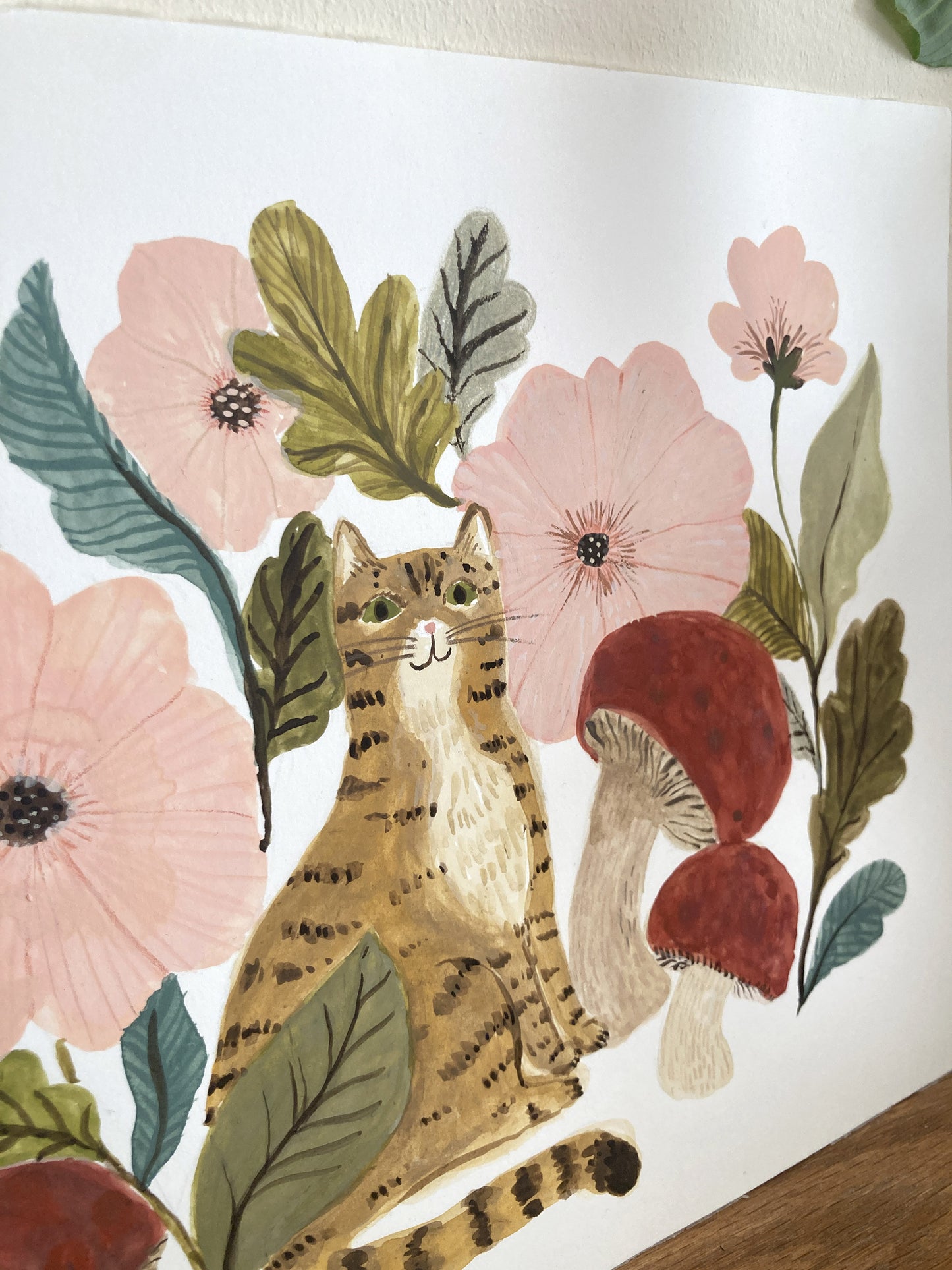 Autumn Tabby Cat Original Painting