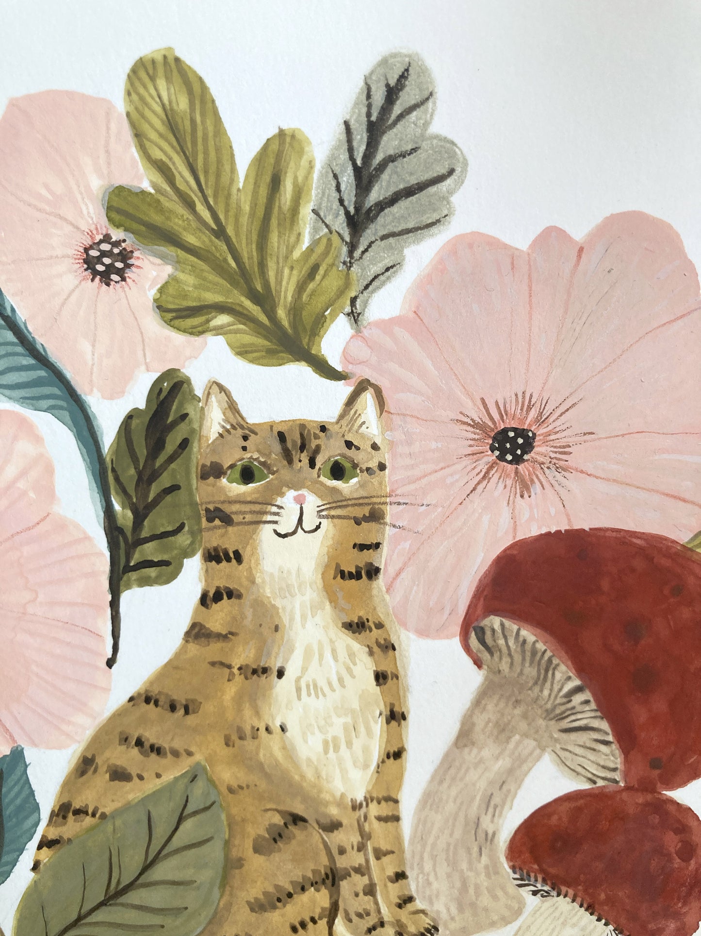 Autumn Tabby Cat Original Painting