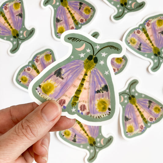 Midnight Moth Matte Vinyl Sticker