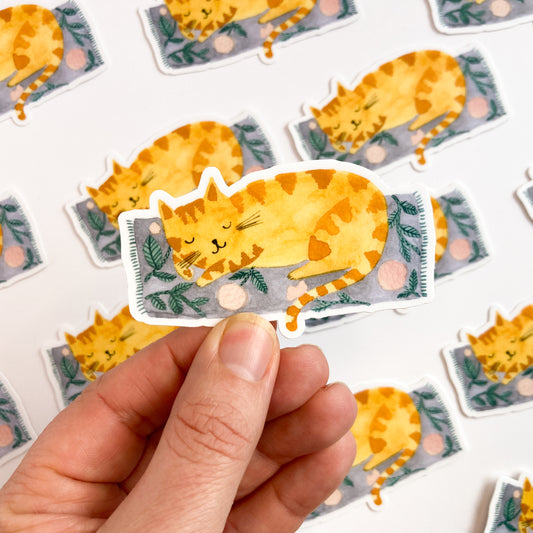 Sleepy Cat Sticker
