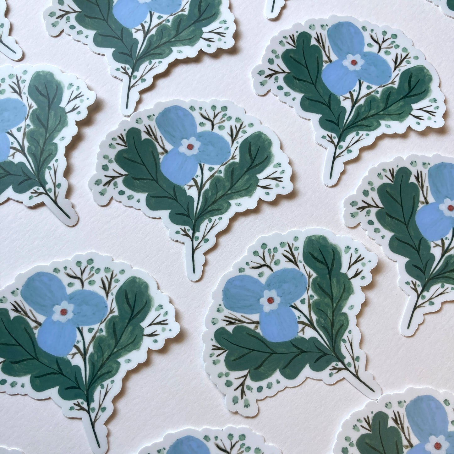 NEW! Blue Flower Sticker