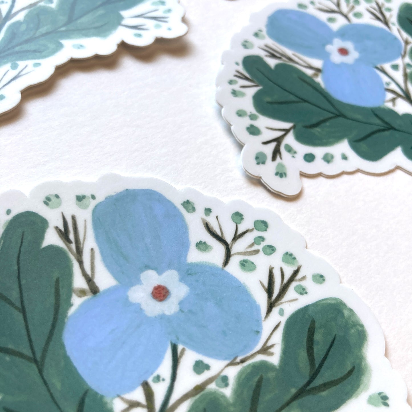 NEW! Blue Flower Sticker