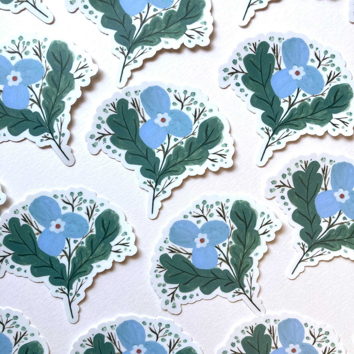 NEW! Blue Flower Sticker