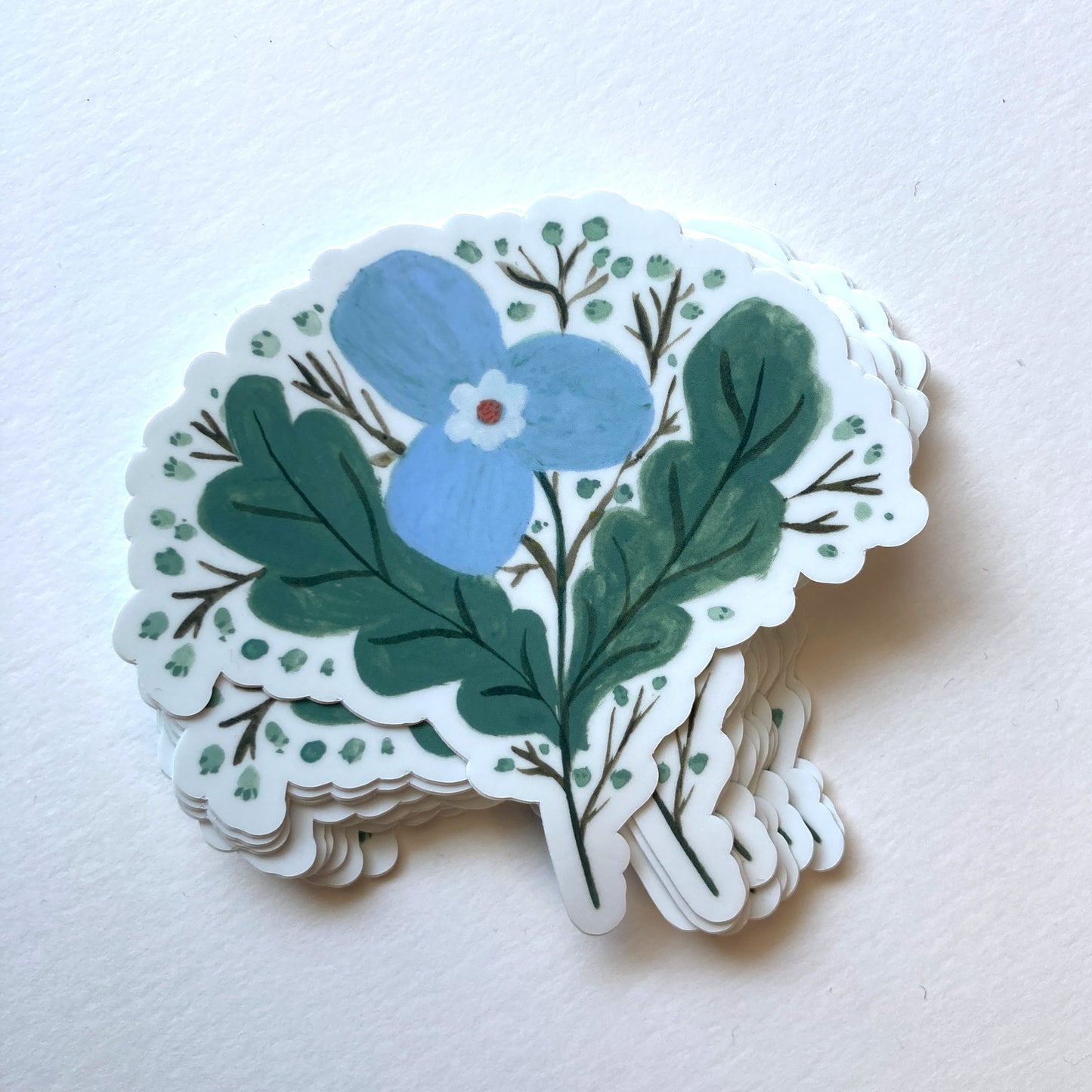NEW! Blue Flower Sticker