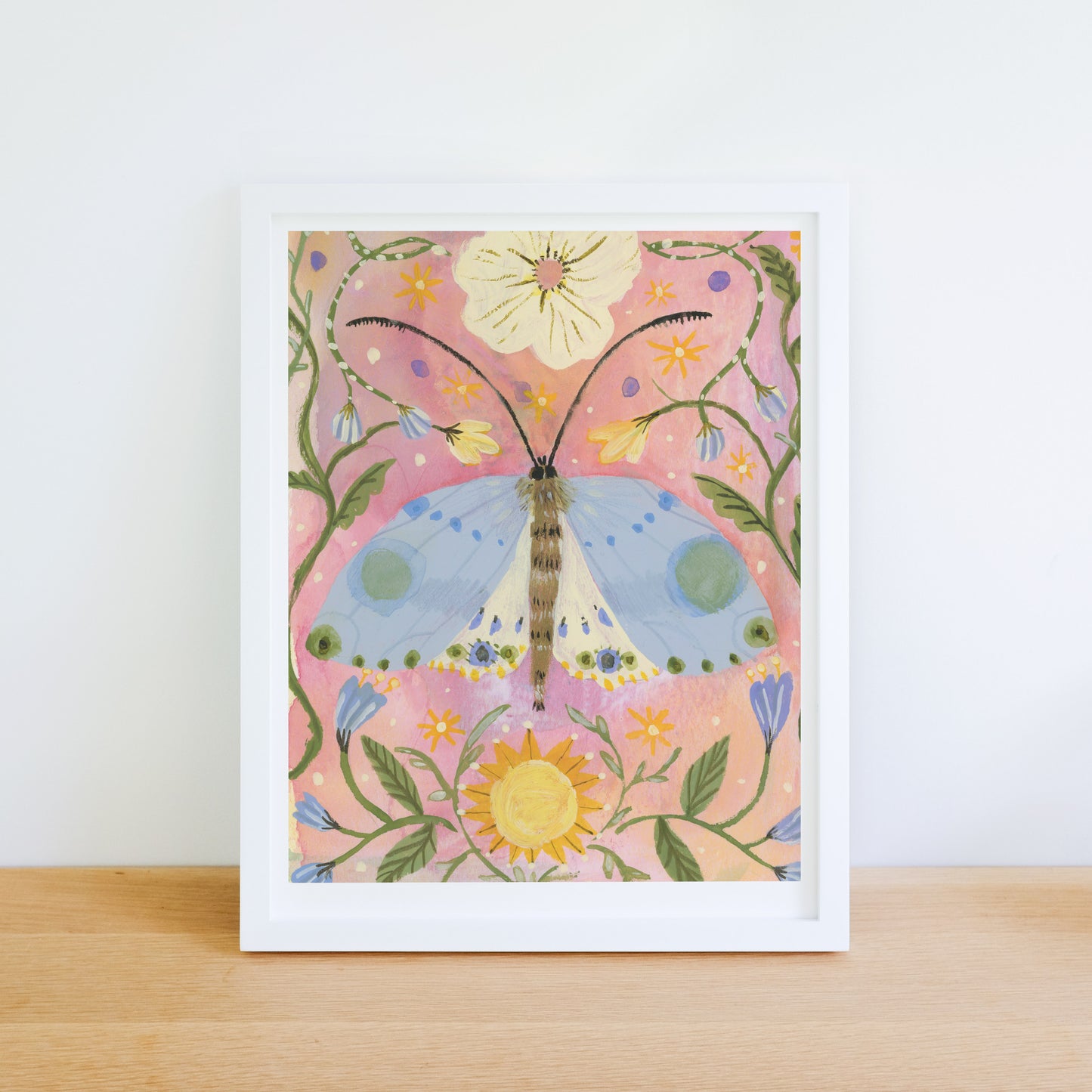 Blue Moth Art Print