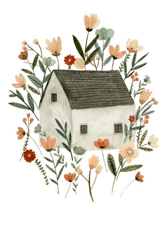 Floral Cottage Giclée print