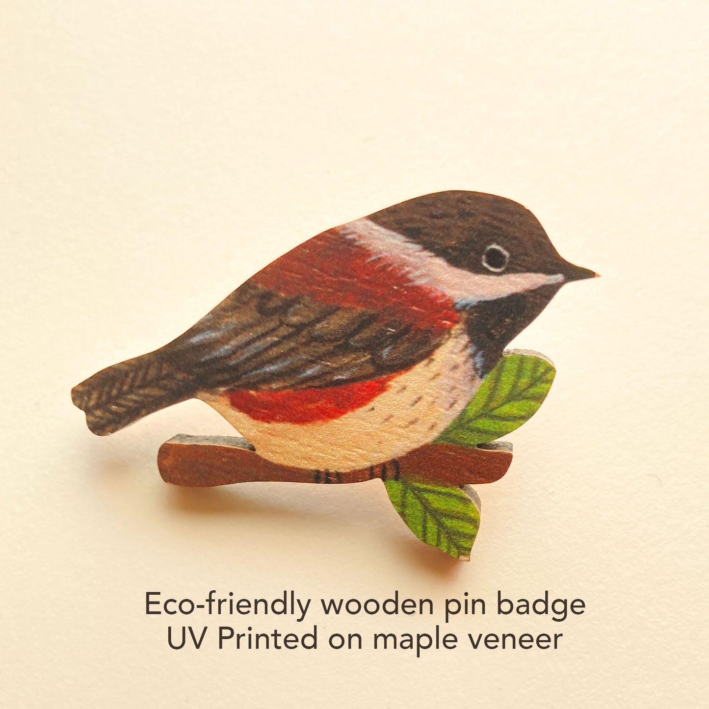 Sweet Chickadee Wooden Pin
