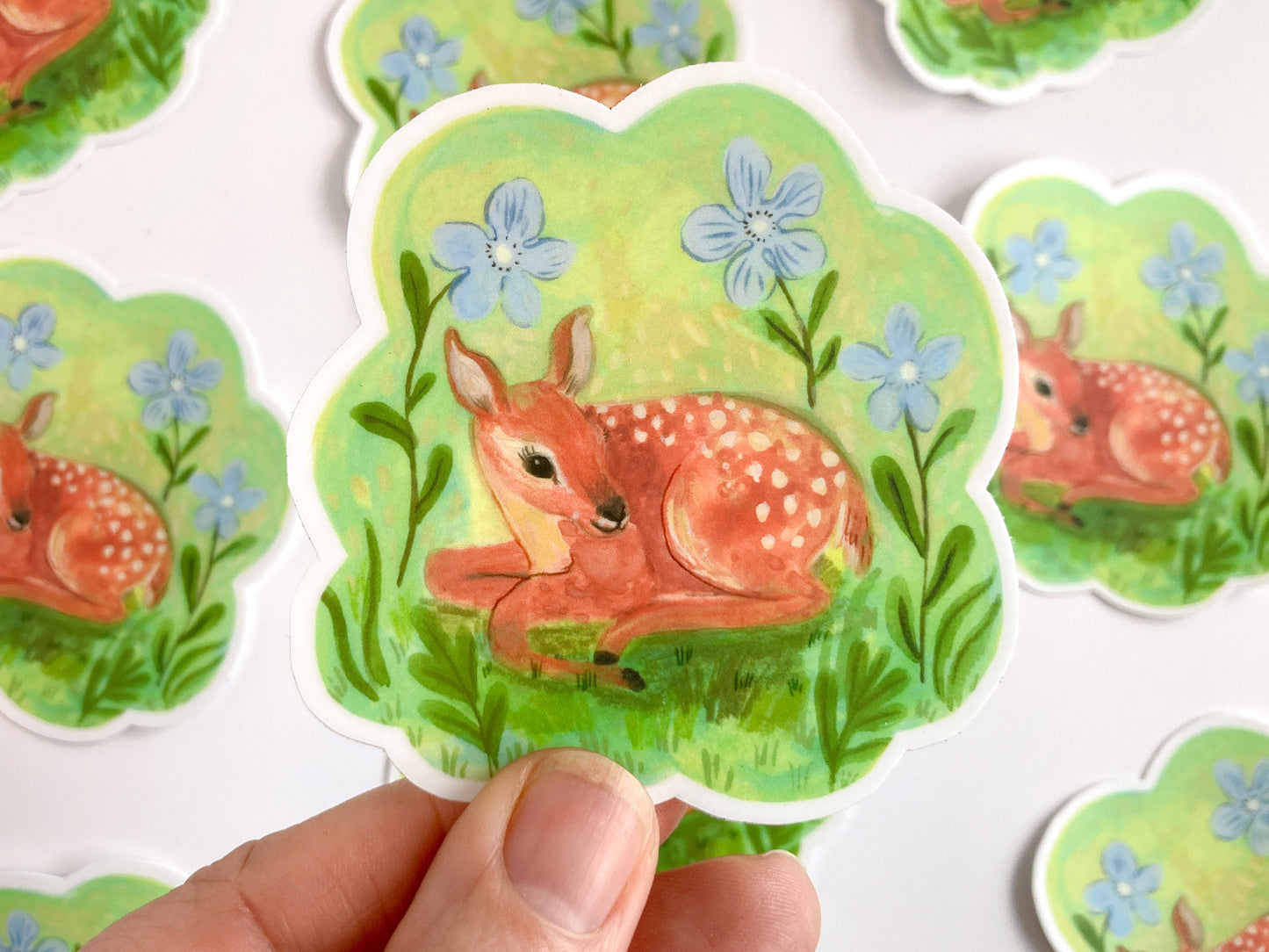 Spring Fawn Sticker
