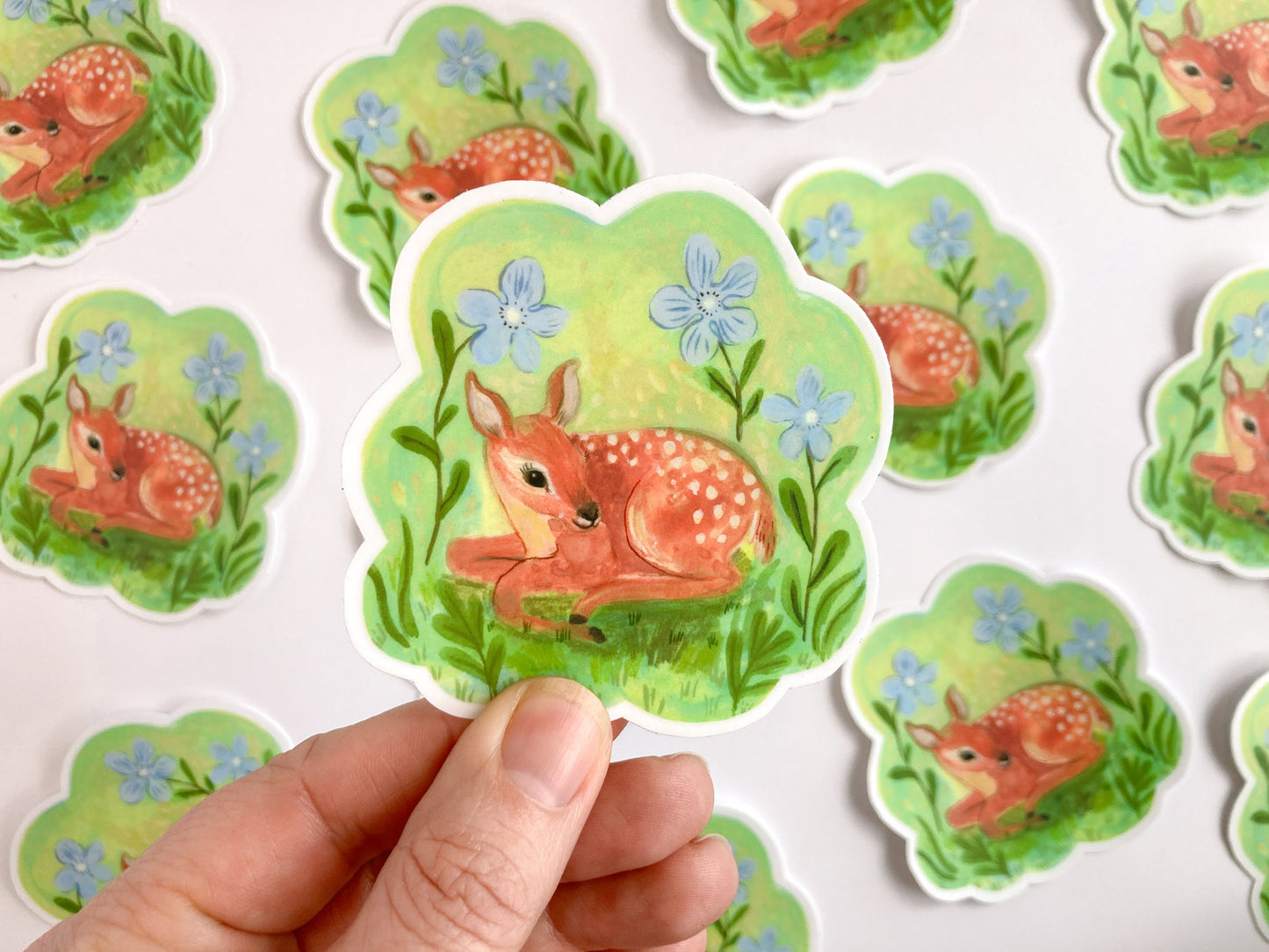 Spring Fawn Sticker