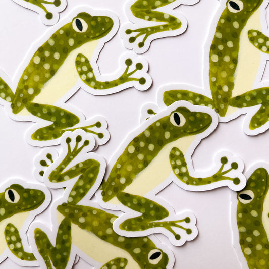 Cute Frog Matte Vinyl Sticker