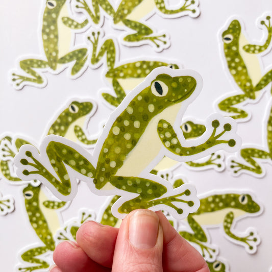 Cute Frog Matte Vinyl Sticker