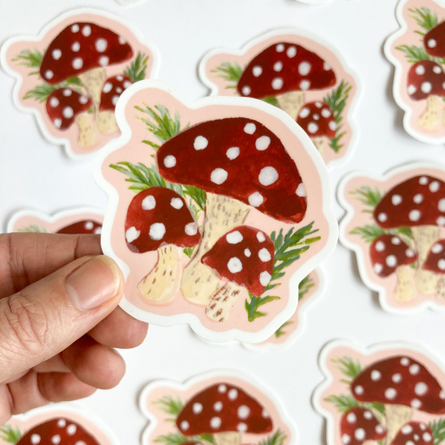 Mushroom Garden Matte Vinyl Sticker