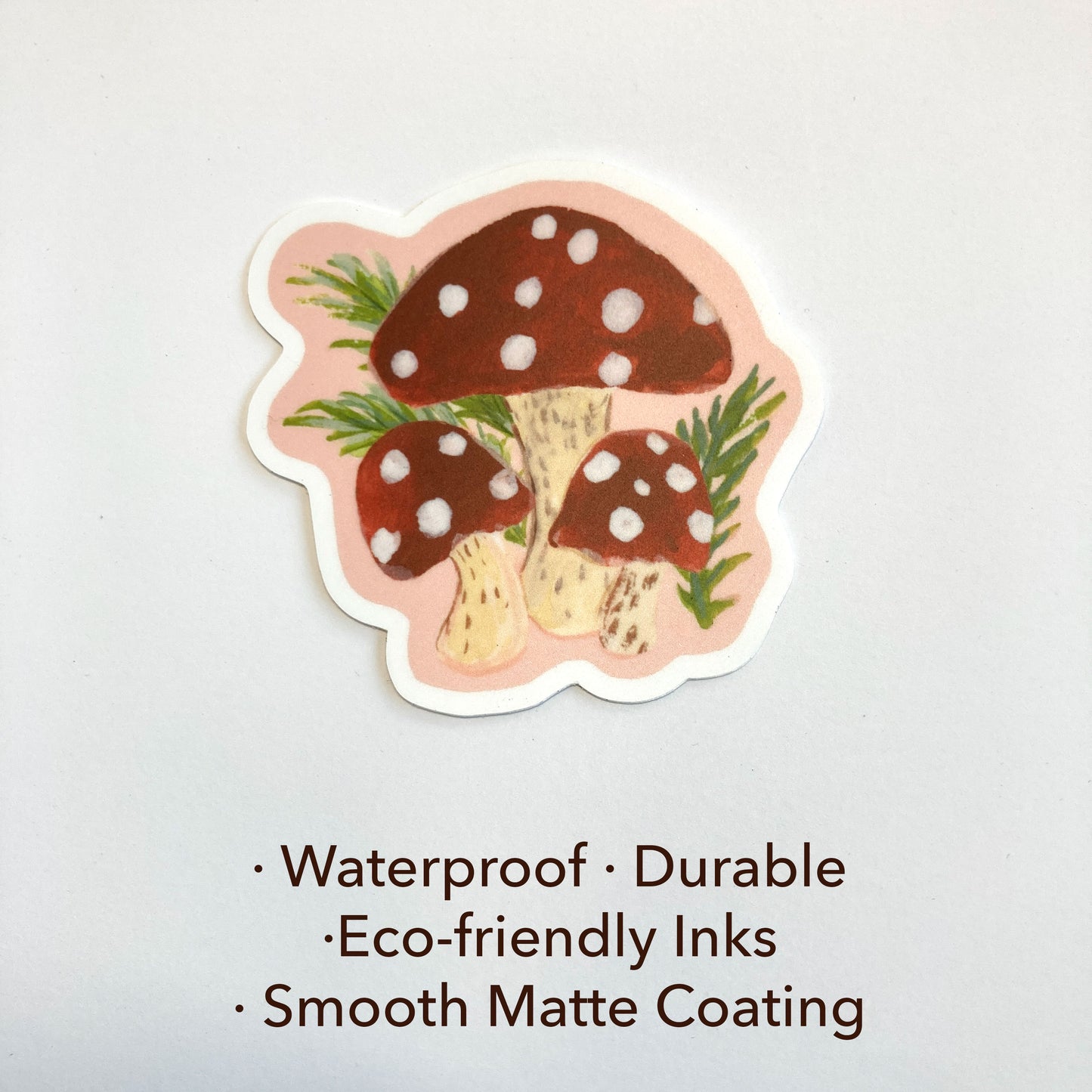 Mushroom Garden Matte Vinyl Sticker