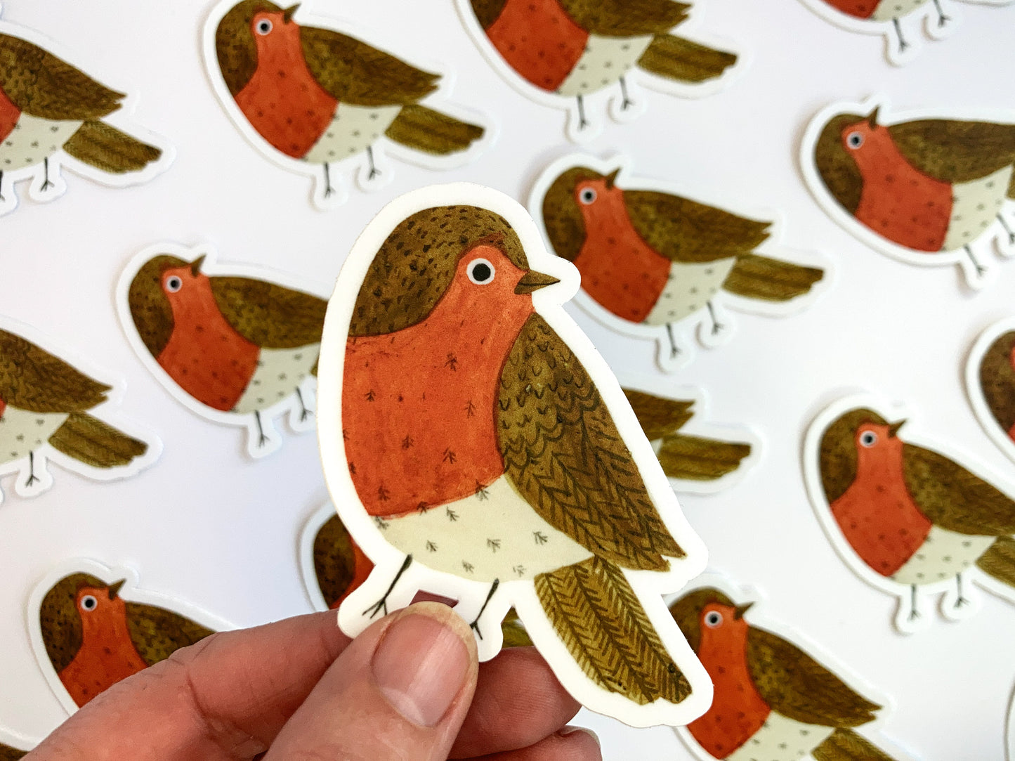 Charming Red Robin Sticker